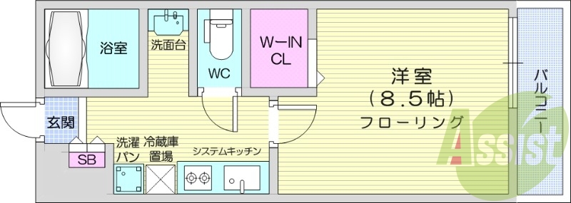 1K+WIC、温水洗浄便座、ネット無料、エアコン
