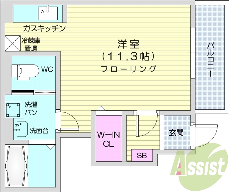1Ｋ、浴室乾燥機、追い焚き機能、シャワー付き洗面台