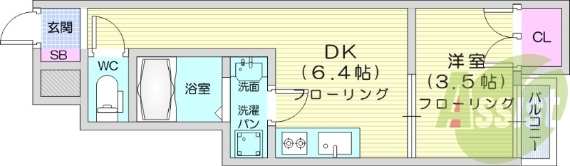 1DK、ペット相談、防犯カメラ、宅配ボックス