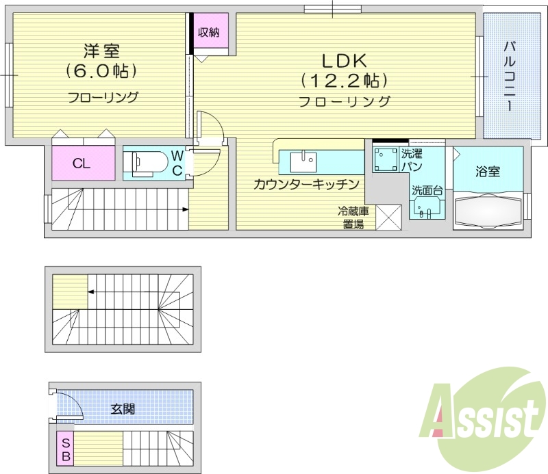 シャンプードレッサー、モニター付きインターホン、エアコン