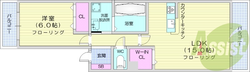 １LDK、インターネット無料、宅配ボックス
