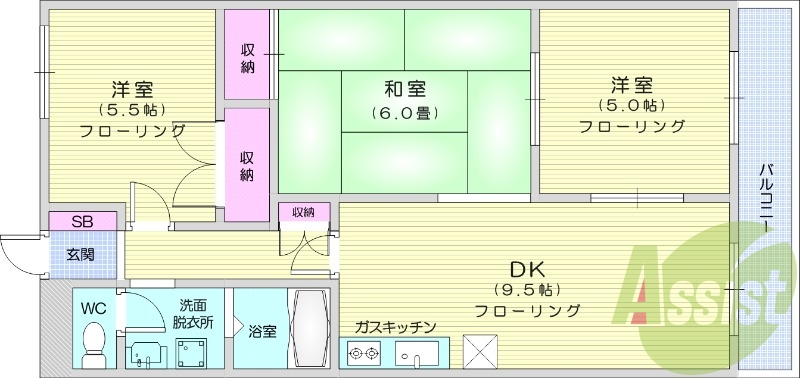 3DK、ペット相談可、24時間緊急対応、バストイレ別、物置