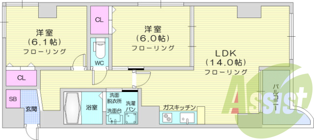 お写真は306号室のものです。参考にしてくださいませ。