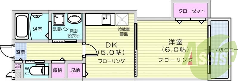 1ＤＫ、バストイレ別、独立洗面台、バルコニー、エアコン、