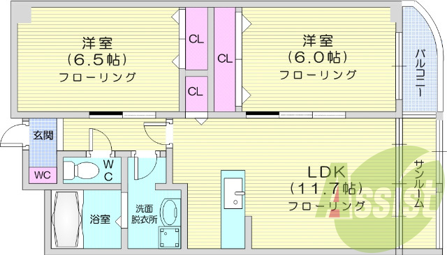 4階の間取り図