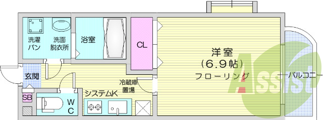 お写真は403号室のものです。参考にしてくださいませ。