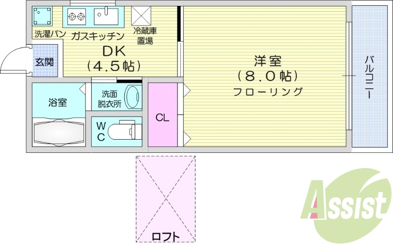 １K・バストイレ別・インターネット無料・エアコン