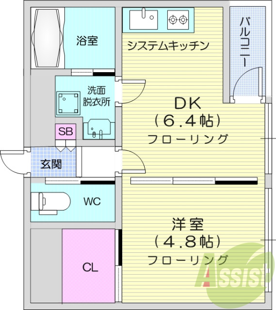 4階の間取り図