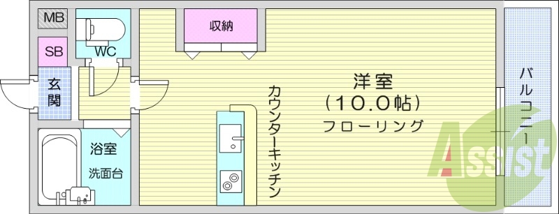 1R、オートロック、オール電化、光ファイバー、Ｂ・Ｔ別