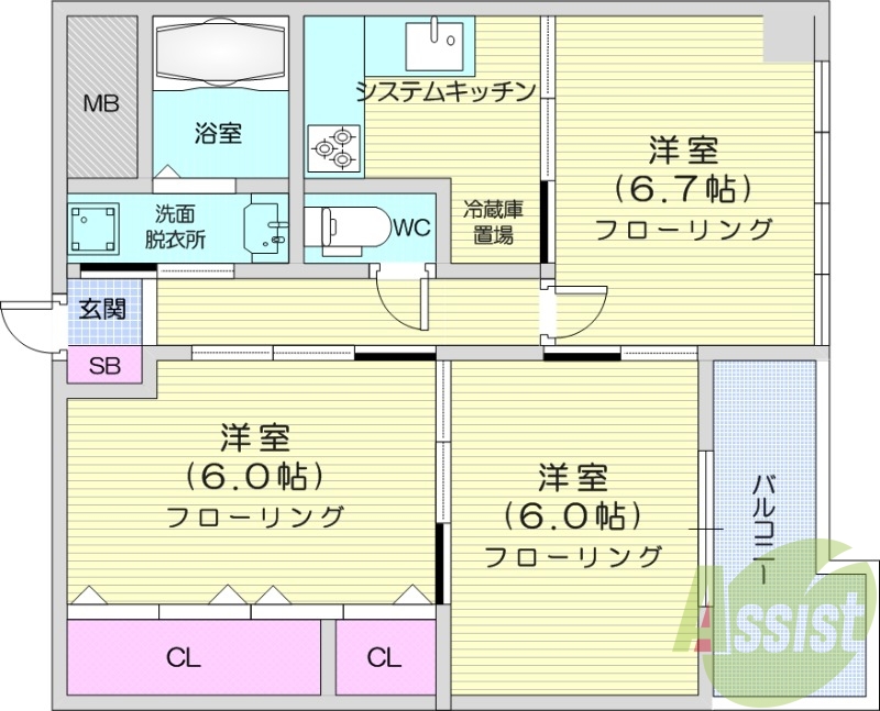2階の間取り図