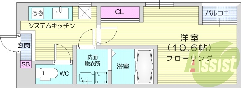 エアコン、ネット無料、洗面脱衣所、収納、浴室乾燥機
