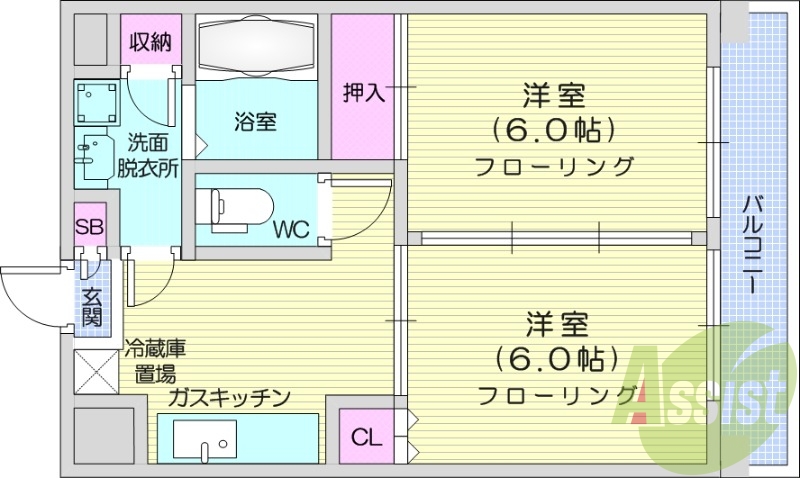 エアコン、モニターインターホン付き、エレベーター