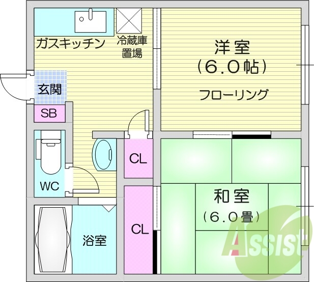 お写真は103号室のものです。参考にしてくださいませ。