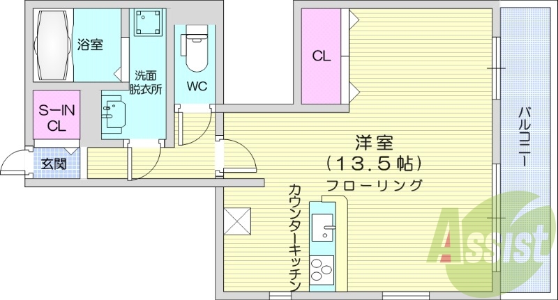 1R、バストイレ別、追い炊き機能、ウォシュレット