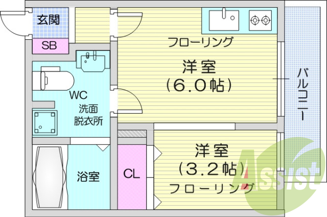 お写真は108号室のものです。参考にしてくださいませ。