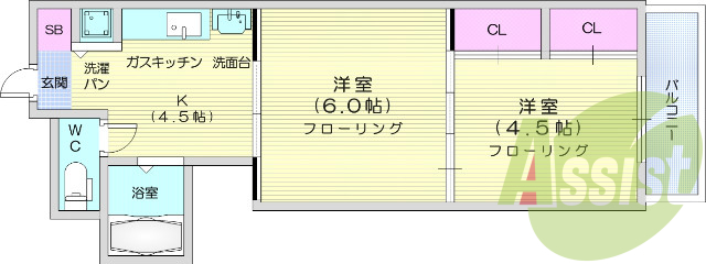 4階の間取り図