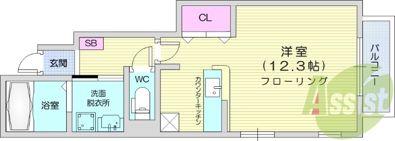 1K、追い焚き、温水洗浄便座、南向き、浴室乾燥機、エアコン