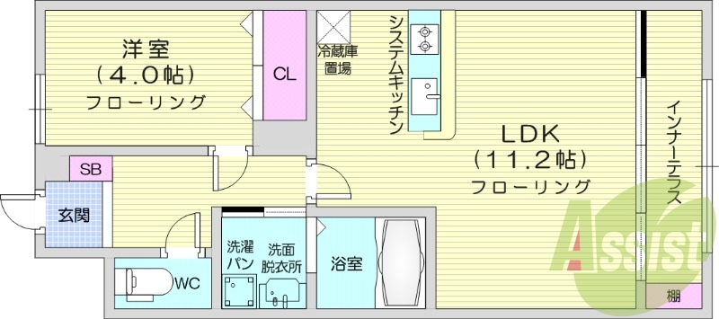 1LDK、ペット可、浴室乾燥機、追い焚き、宅配ボックス