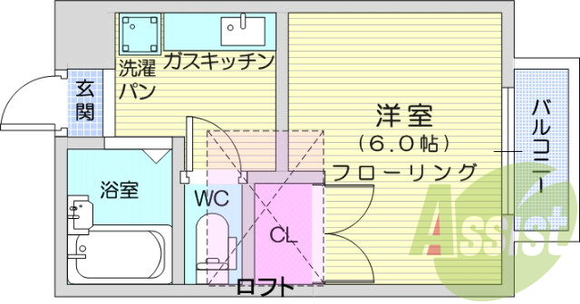 2階の間取り図