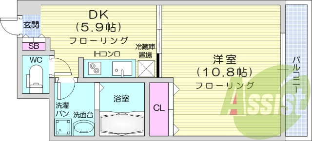 2階の間取り図