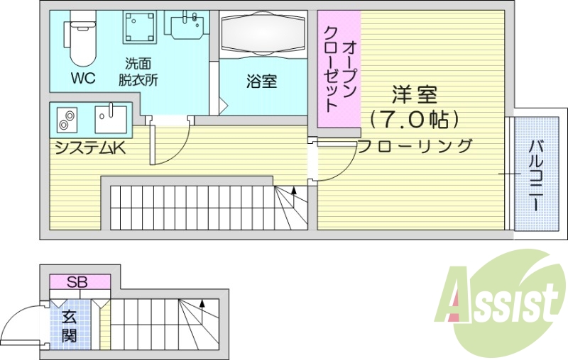 1K、角部屋、浴室乾燥機、追い焚き、IHクッキングヒーター