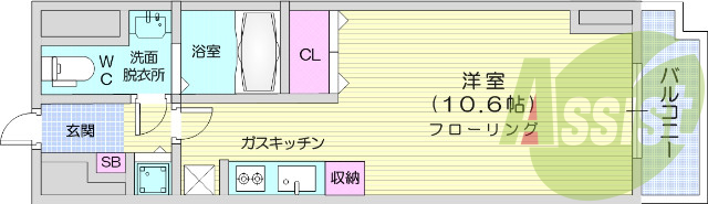 お写真は1006号室のものです。参考にしてくださいませ。