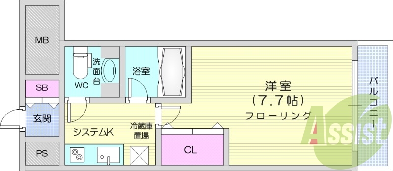 1K、ドラム式洗濯乾燥機、インターネット無料、オートロック