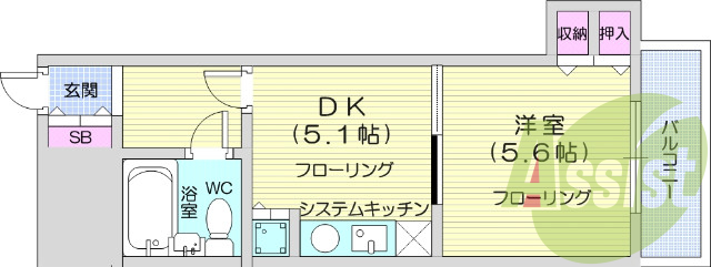 4階の間取り図