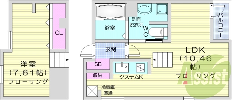 2階の間取り図