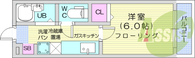 1K、エアコン、バストイレ別、モニター付きインターホン