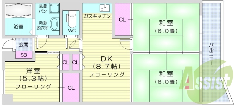 TVモニター付きインターホン、バストイレ別、都市ガス