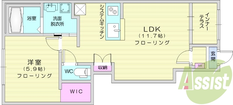 1LDK ペット相談 インターネット無料 宅配ボックス
