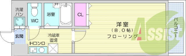 写真は別室です。オートロック・バストイレ別・室内洗濯機置場
