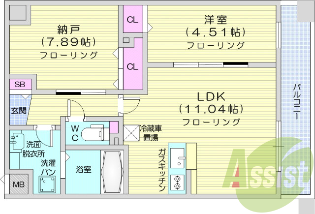 1LDＫ、ウォシュレット、浴室乾燥、カメラ付きインターホン