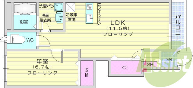 1階の間取り図