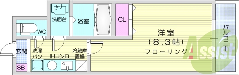 お写真は105号室のものです。参考にしてくださいませ。