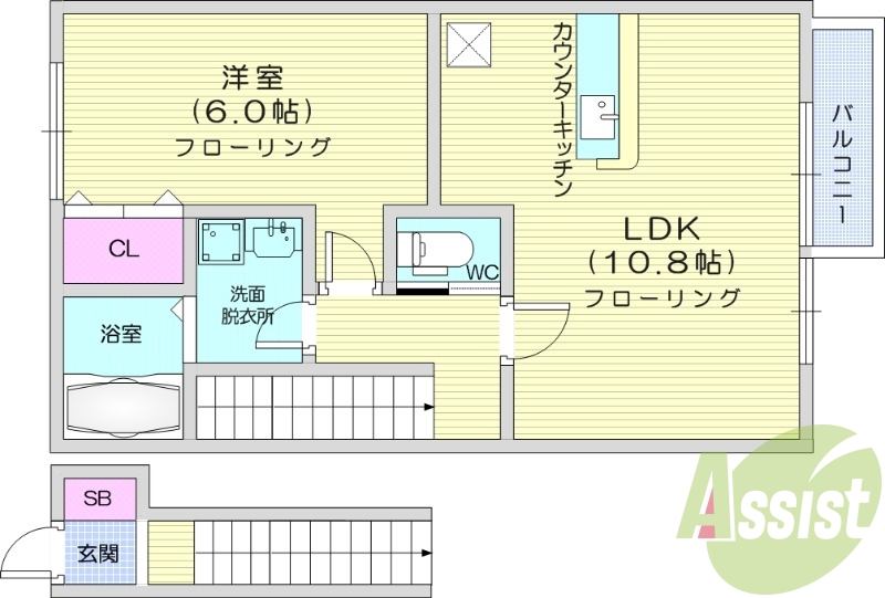 1LDK、温水洗浄便座、追い焚き機能、宅配BOX