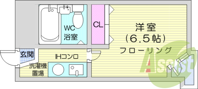 1K、オートロック、宅配ボックス、インターネット無料