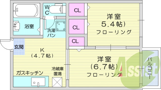 2階の間取り図