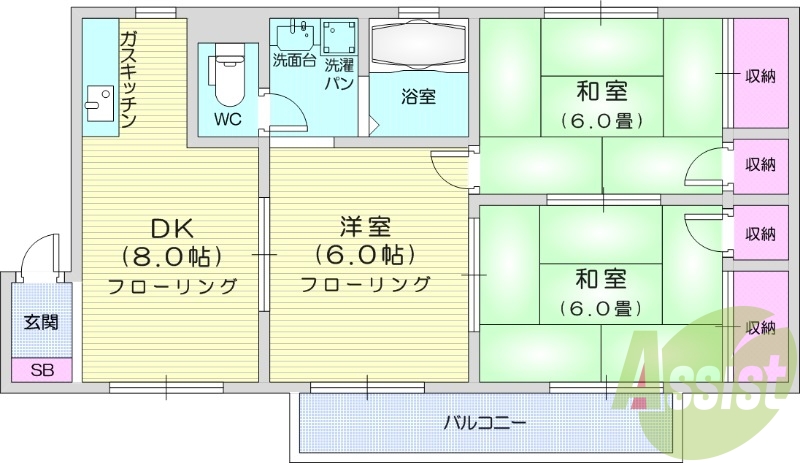浴室追い焚き機能付き、バストイレ別、インターネット無料