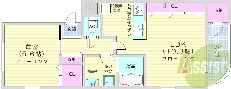 1ＬＤＫ、エアコン、独立洗面台、トランクルーム