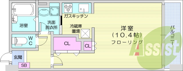 1K エアコン、浴室乾燥機、宅配BOX、ウォシュレット