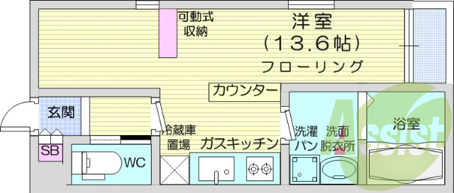 1Ｒ、Ｂ/Ｔ別、温水洗浄便座、洗面台、オートロック