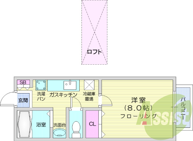 1K、シャンプードレッサー、追い焚き機能