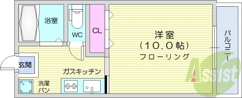 1K、ウォッシュレット、モニター付きインターホン