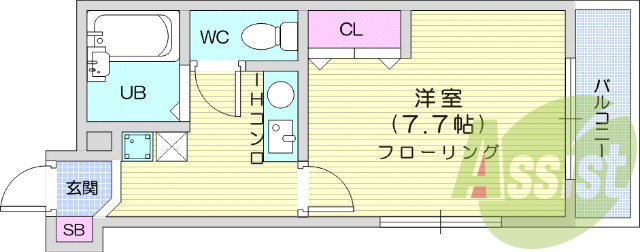 1K、エアコン、クローゼット、暖房便座、追い焚き機能