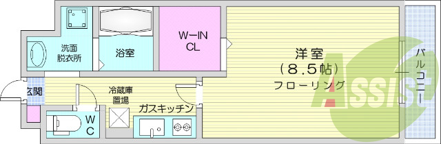 1K、ウォークインクローゼット、エコキュート、オートロック