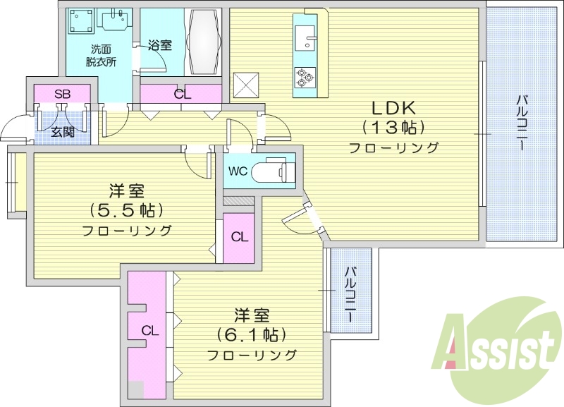 13階の間取り図