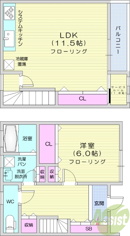 1SLDK、浴室乾燥、追い焚き機能付き、ペット可