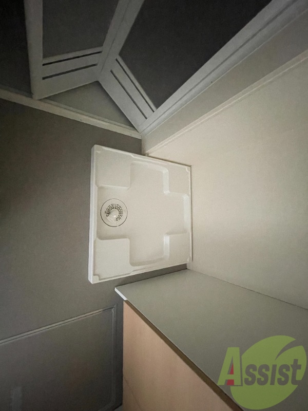 洗濯機を置くのはこのあたり。室内にあるので安心ですね。 洗濯機を置くのはこのあたり。室内にあるので安心ですね。